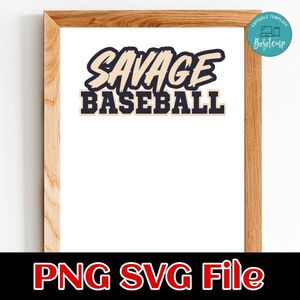 Savege baseball 2 Customer Request PNG file template