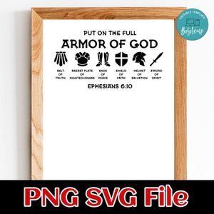 Armor Of God SVG PNG design template