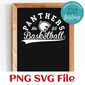Panthers Basketball Team SVG Customizable