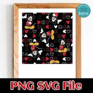 Mickey Mouse Pattern Customer Request PNG file template