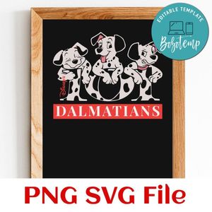 101 dalmatians Vintage Customer Request PNG file template
