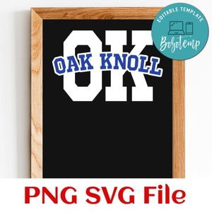 OK oak knoll SVG PNG design template
