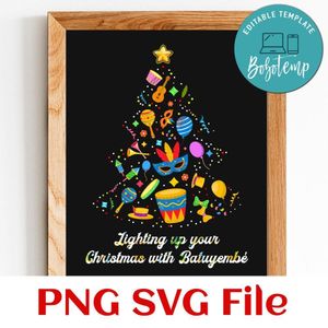 Batucada Merry Christmas PNG design template