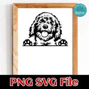 Goldendoodle PNG SVG file template