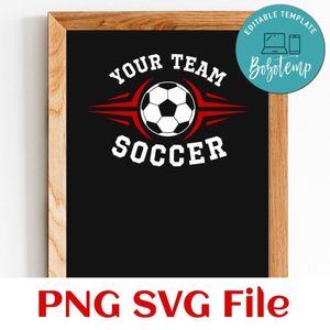 Soccer Custom Your team name SVG design template