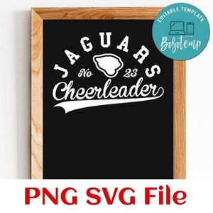 Jaguars Cheerleader Team SVG Customizable