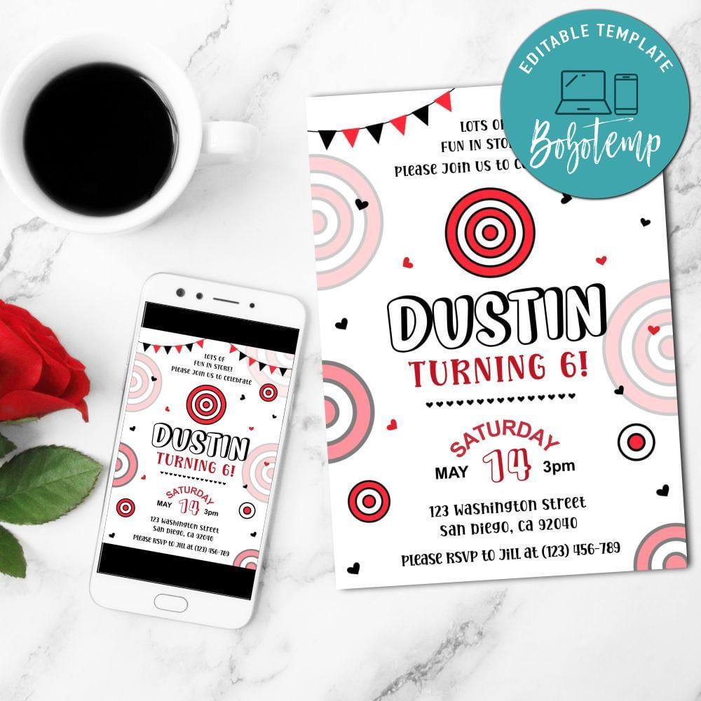 Target Invitation Template Customizable | Bobotemp