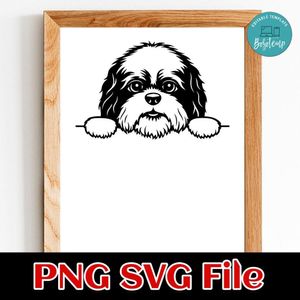Shih Tzu PNG SVG file template