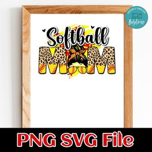 Softball mama PNG design template