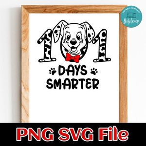 101 days smarter PNG SVG file template