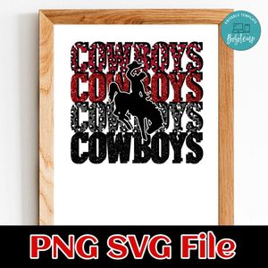 Cowboys PNG design template