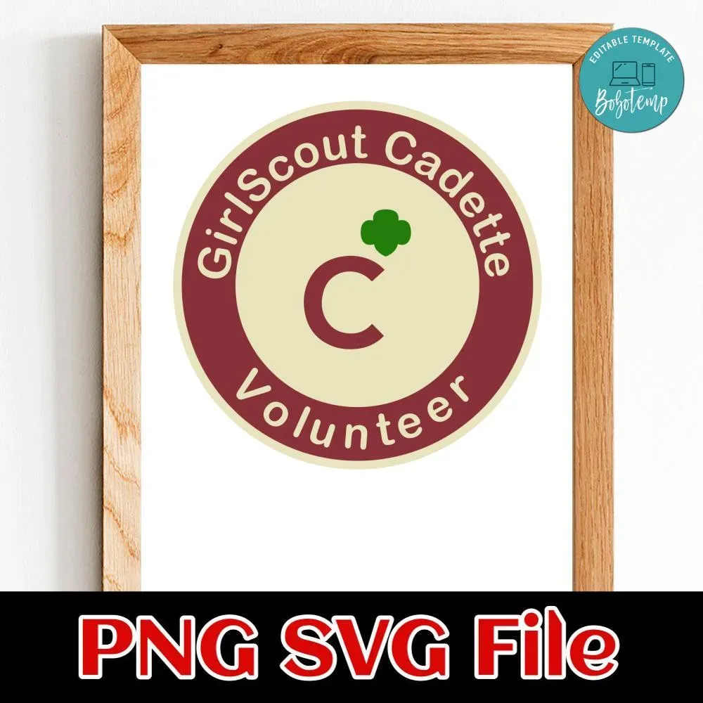 GirlScout Cadette Volunteer PNG design template | Bobotemp
