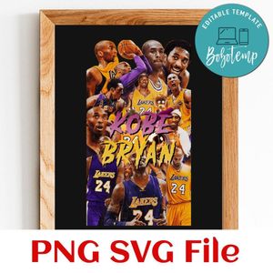 Kobe Bryant PNG design template