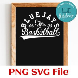 Bluejays Basketball Team SVG Customizable