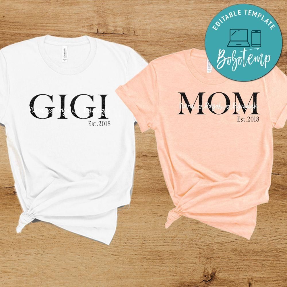 Mom Gigi custom Names Customer Request PNG file template