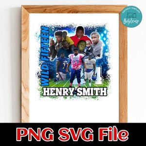 Personalized Football Photo Customer Request PNG file template