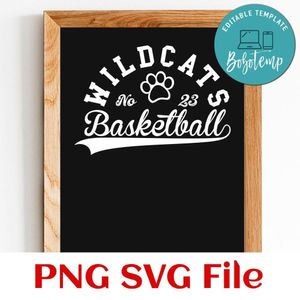 Wildcats Basketball Team SVG Customizable