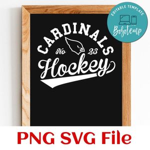 Cardinals Hockey Team SVG Customizable