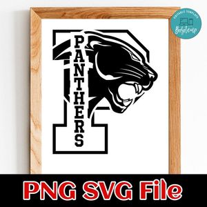 Panthers Mascot PNG SVG file template