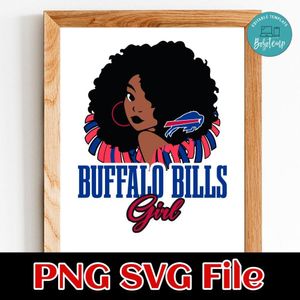 Buffalo Bills girl PNG SVG file template