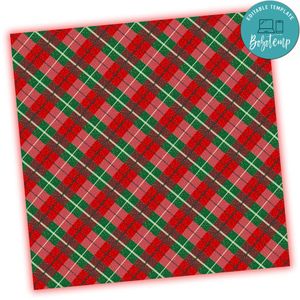 Christmas Seamless plaid pattern PNG file template