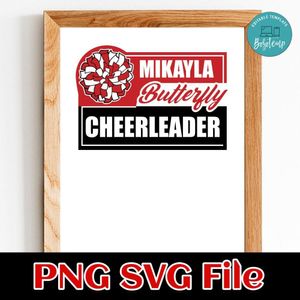 Cheerleader Custom Name Team Name SVG design template