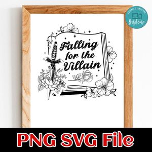 Falling For The Villain SVG PNG Customizable Instant Download