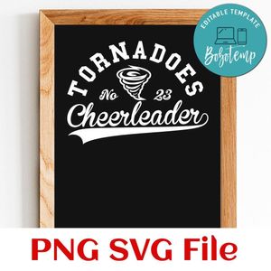 Tornadoes Cheerleader Team SVG Customizable