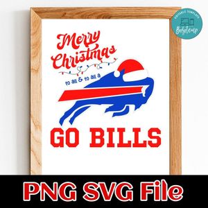 Merry christmas go bills PNG SVG file template