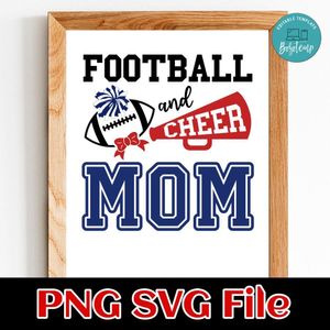 Football Cheer mom PNG design template