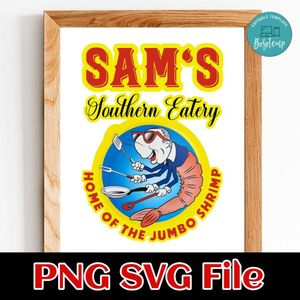 Sam's southern eatery PNG design template