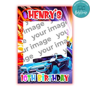 Rocket League Photo Booth Props Customizable Template Instant Download