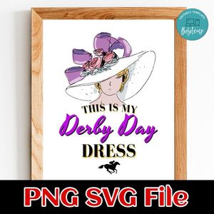 This is my Derby Day Dress SVG PNG design template