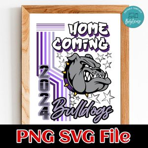 Bulldogs Home Coming Customer Request PNG file template
