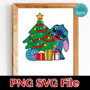 Stitch Christmas PNG SVG file template
