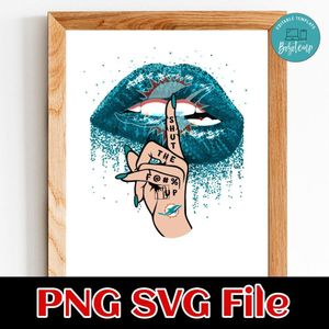 Miami Dolphins Lip Shut The Fuck Up PNG Design Template
