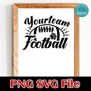 Custom Football your team name SVG PNG design template