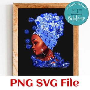 Black Queen Afro Girl Customer Request PNG file template