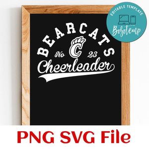 Bearcats Cheerleader Team SVG Customizable