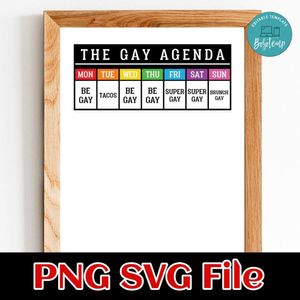 The Gay Agenda SVG PNG design template