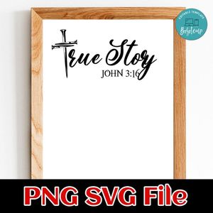 True Love John 3:16 SVG PNG file template