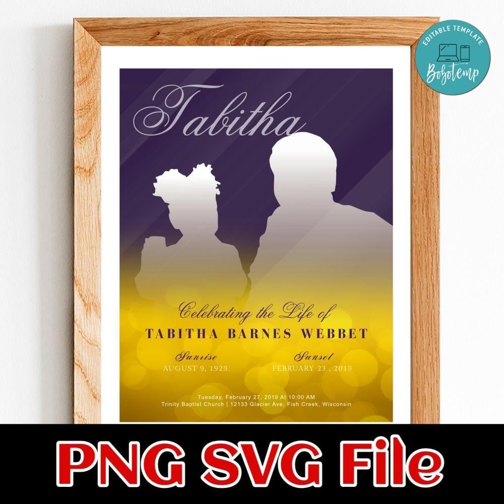 Obituary Customer Request PNG file template