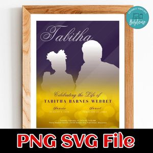 Obituary Customer Request PNG file template