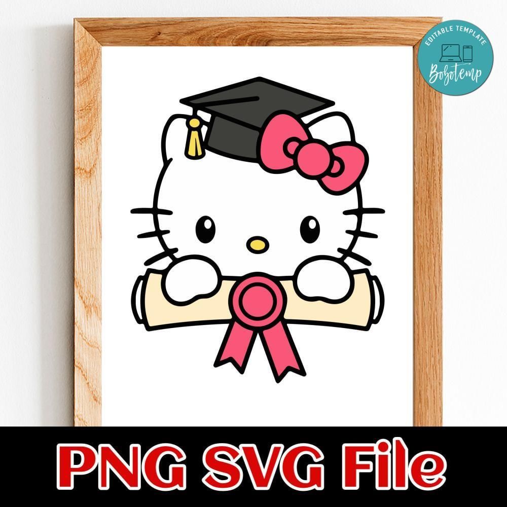 Hello Kitty Graduation Customer Request PNG file template