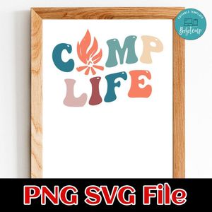 Camp Life PNG SVG file template