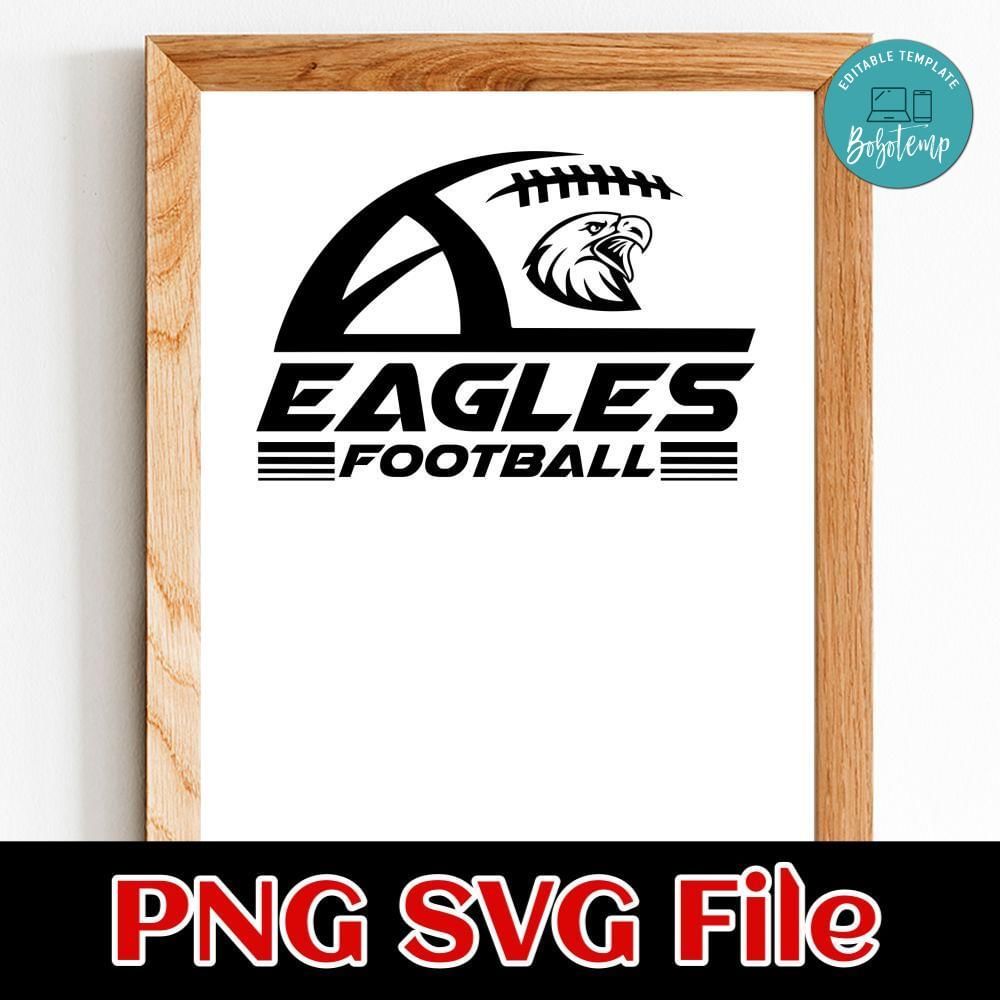 Eagles Football team SVG PNG design template