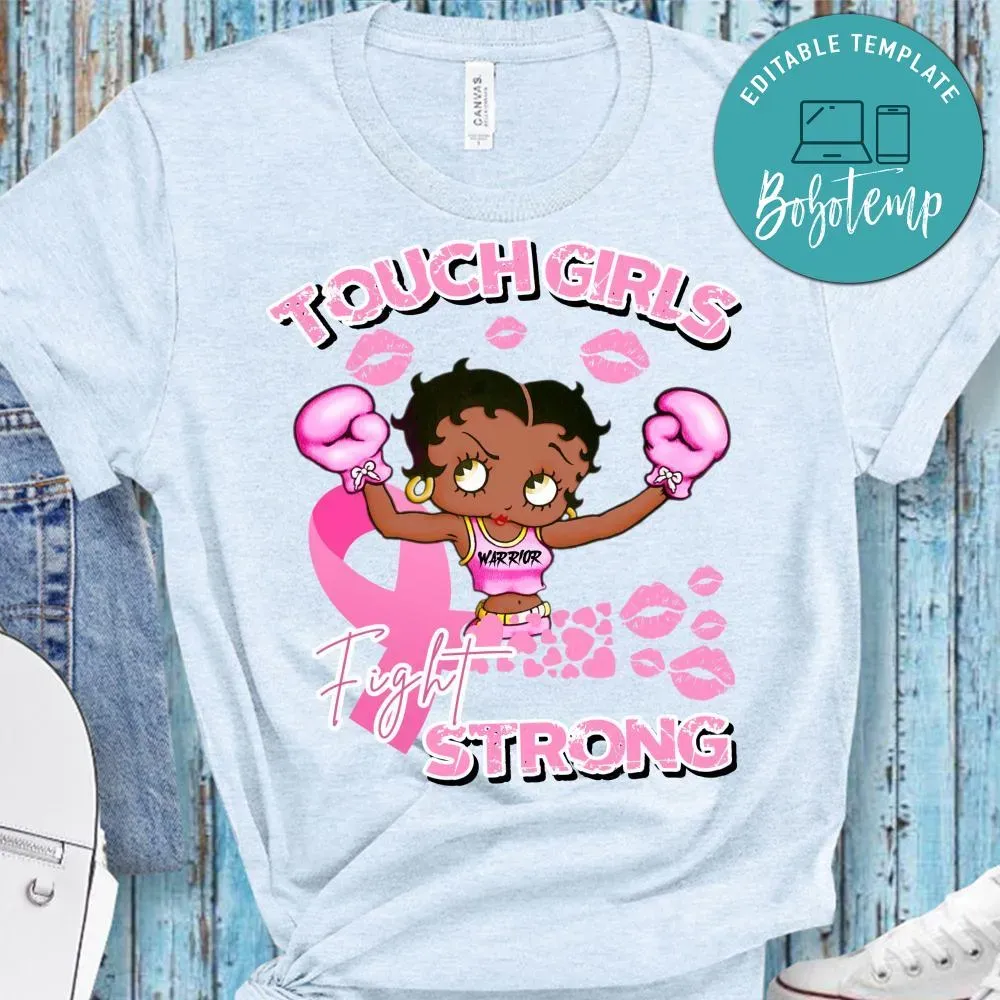 Touch girl fight strong Warrior Cancer PNG file template | Bobotemp