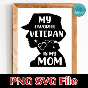 My Favorite Veteran Is My Mommy SVG Customizable