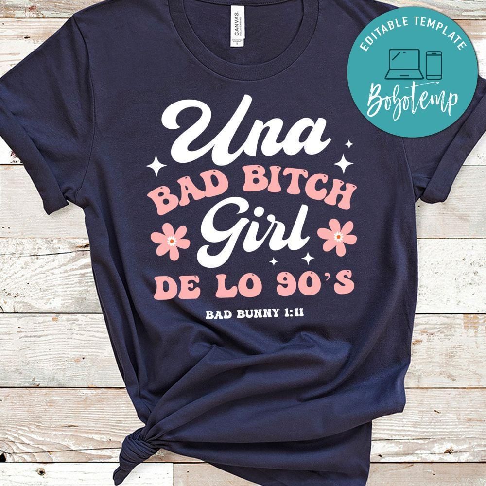 Bad Bunny Una Bad Bitch Girl De Los 90s PNG file template