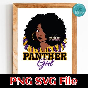 PVAMU Panther Girl PNG SVG file template